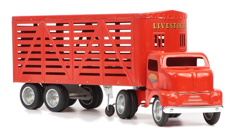 1953 Tonka Toys No 500 Livestock Semi Truck and Trailer 2