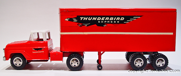 1959 Tonka Thunderbird Express Semi and Trailer  1