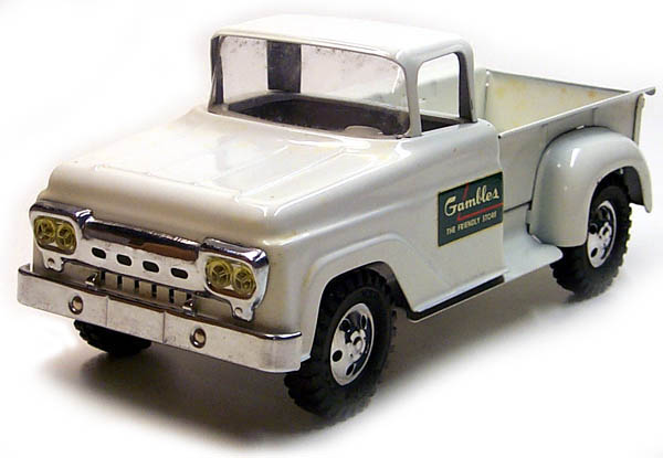 Front 1958 Tonka Gambles Pickup with Box