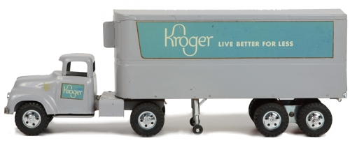 1956 Vintage Tonka Toys Truck Prototype Kroger Private Label Semi and Trailer Side View 